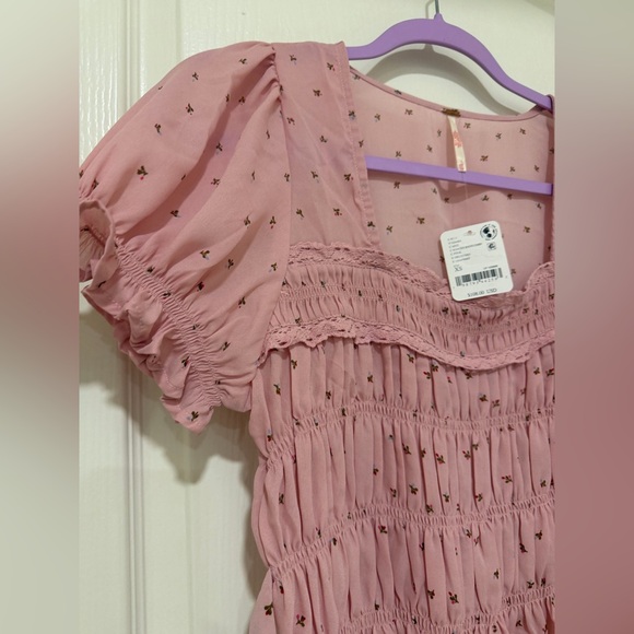 Free People Adore You Pink Blouse Women’s Size XS NWT - Picture 7 of 10